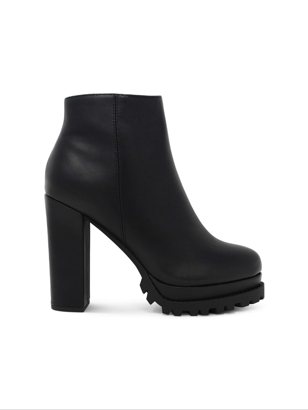 Marco Republic Uganda Sleek Black Platform Ankle Boot Sculpted Block Heel 8.5 - Picture 2 of 10